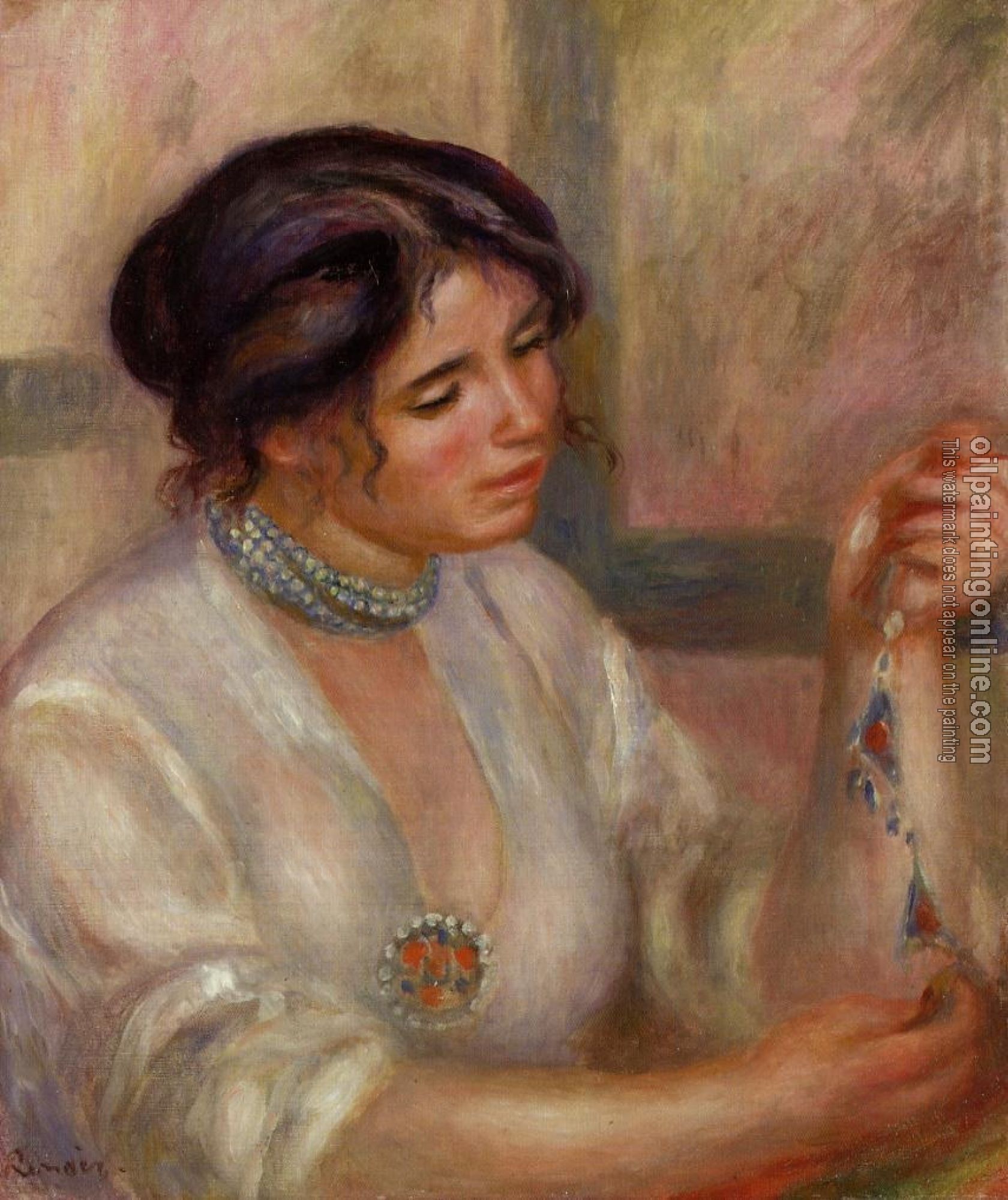 Renoir, Pierre Auguste - Woman with a Necklace